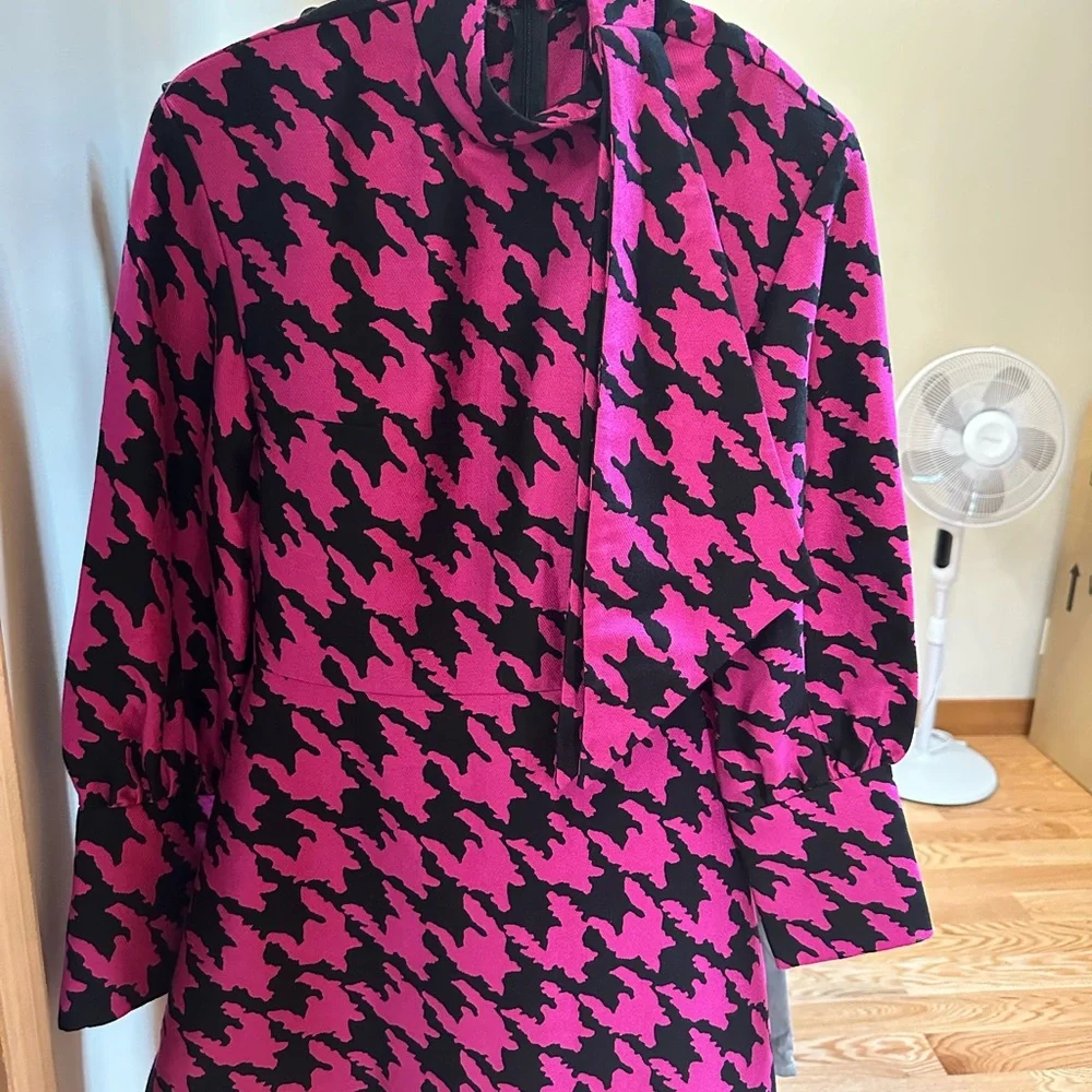 Elzinga pink/black Houndstooth Dress - Picture 5 of 6